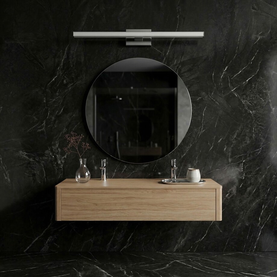Kinkiet App1847-1W 80Cm Led Chrom, Metal, Tworzywo Sztuczne