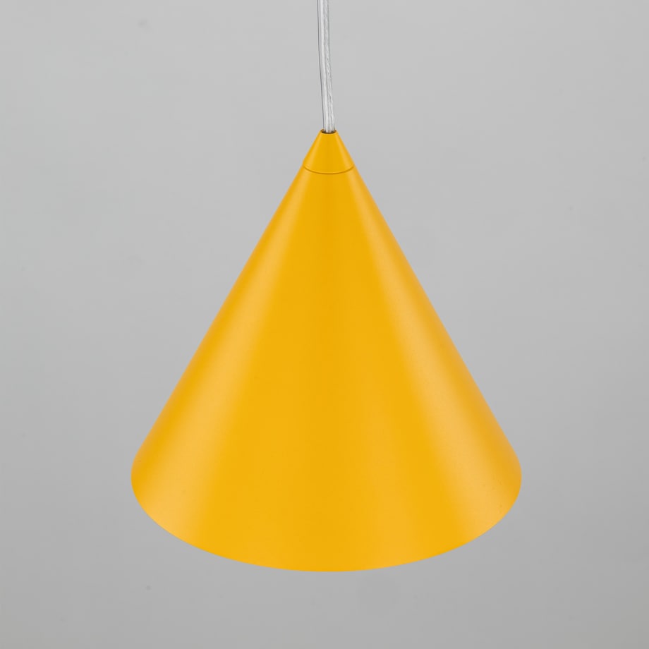 Żółta Lampa Wisząca Stożek Metalowy Cono Tk Lighting S