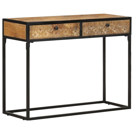 vidaXL Stolik typu konsola, 100 x 35 x 75 cm, lite drewno mango