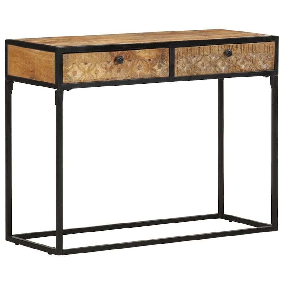 vidaXL Stolik typu konsola, 100 x 35 x 75 cm, lite drewno mango