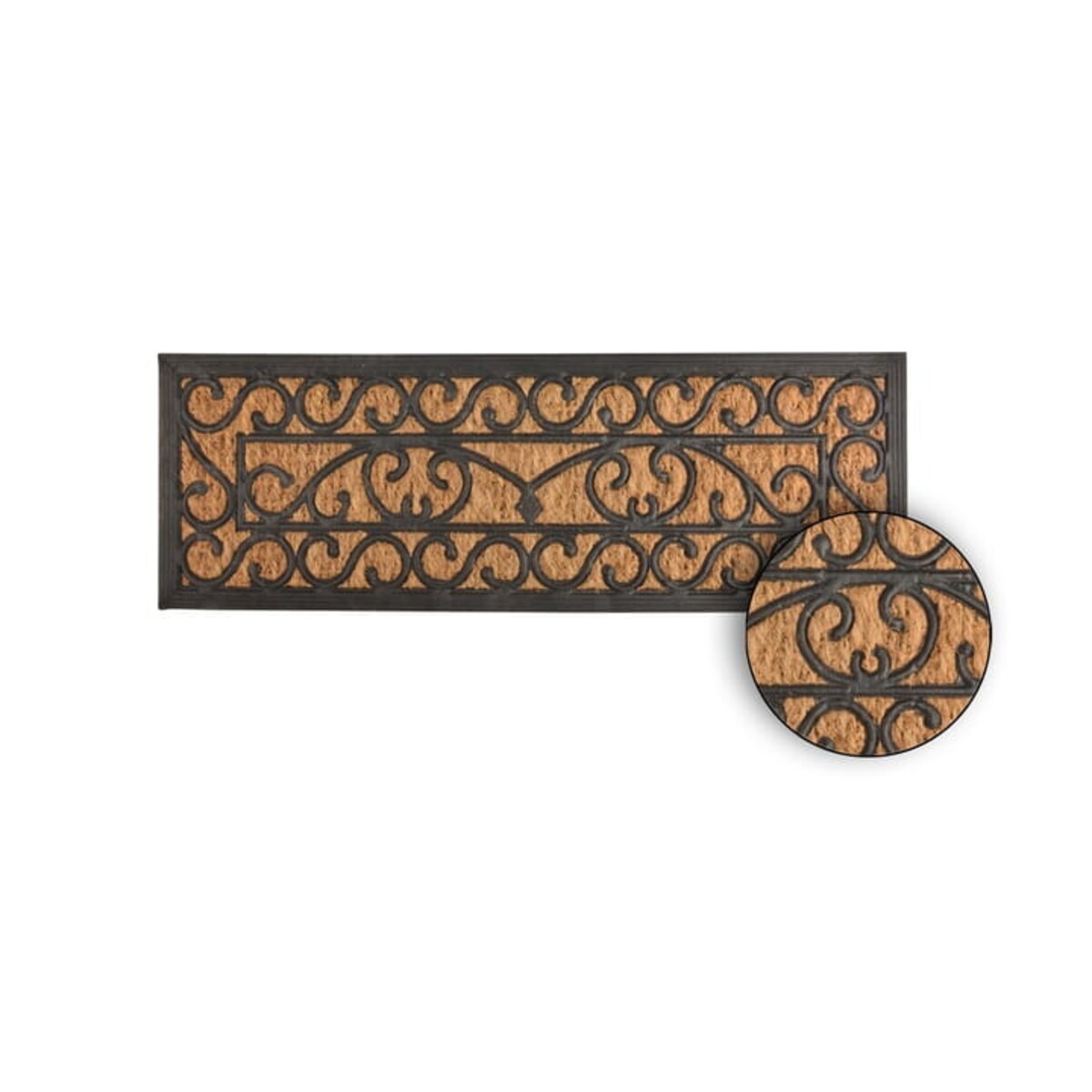 Kokosowa wycieraczka wejściowa gumowa zewnętrzna gumowa mata ogród taras