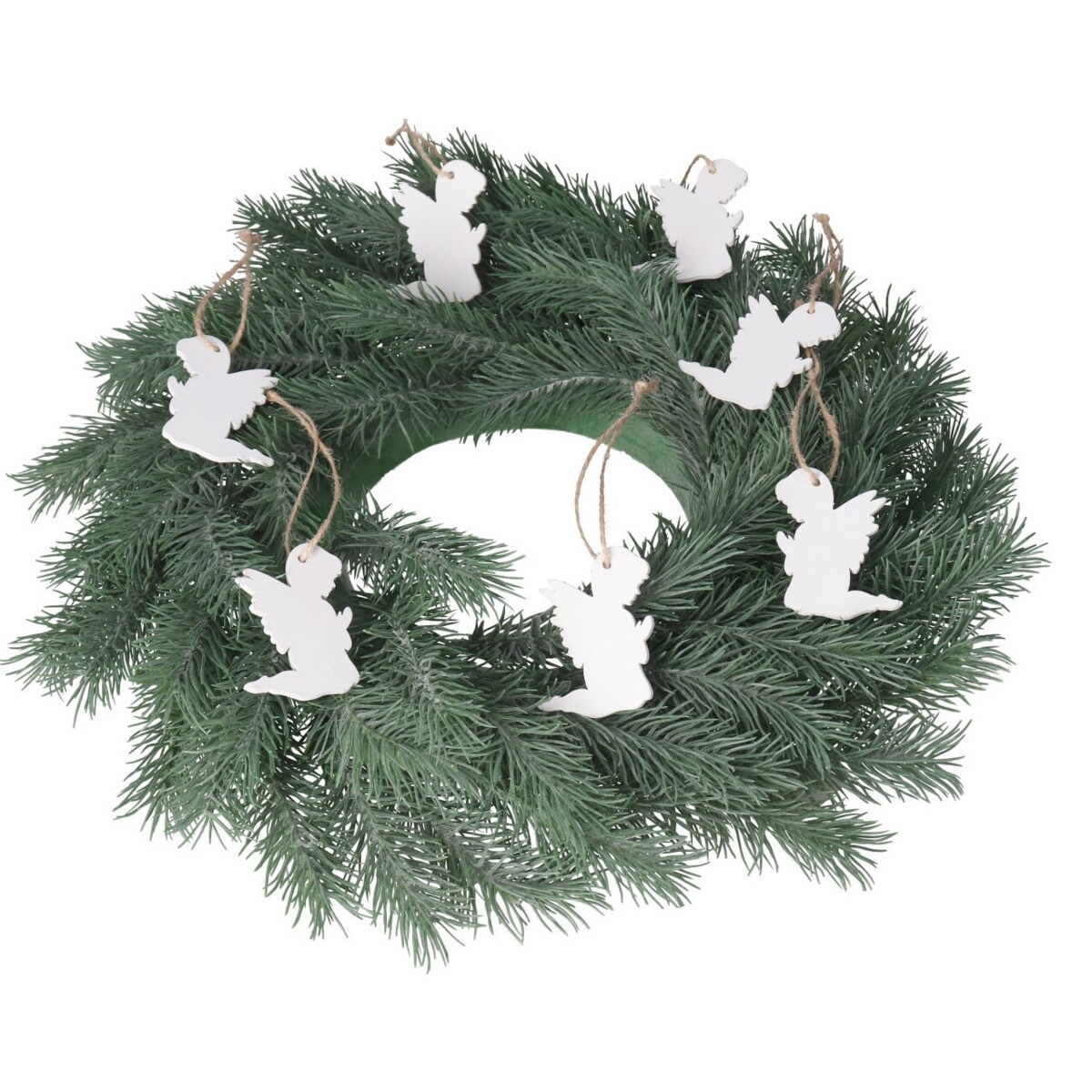 Bombki Na Choinkę Drewniane Ozdoba Stroik 10Szt Aniołki Anioł