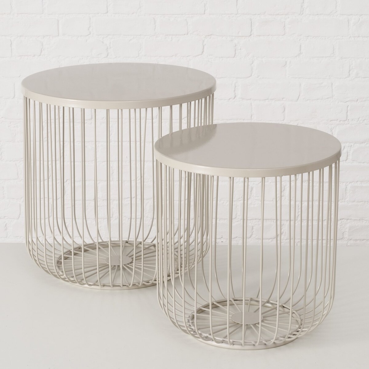 Zestaw dwóch stolików metalowych CINDY, 41 - 47 cm