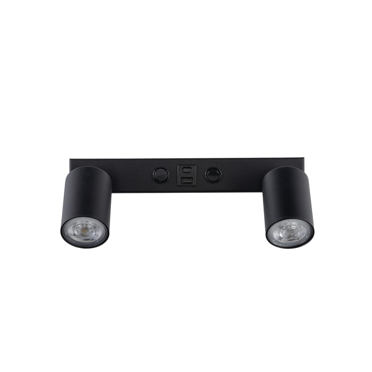 Kinkiet 2xGU10 z USB A+C i włącznikiem NEX BLACK 11356 TK Lighting czarny