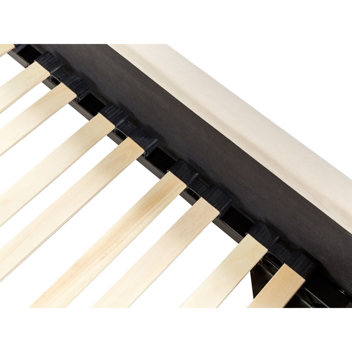 Łóżko welurowe 90 x 200 cm beżowe METZ