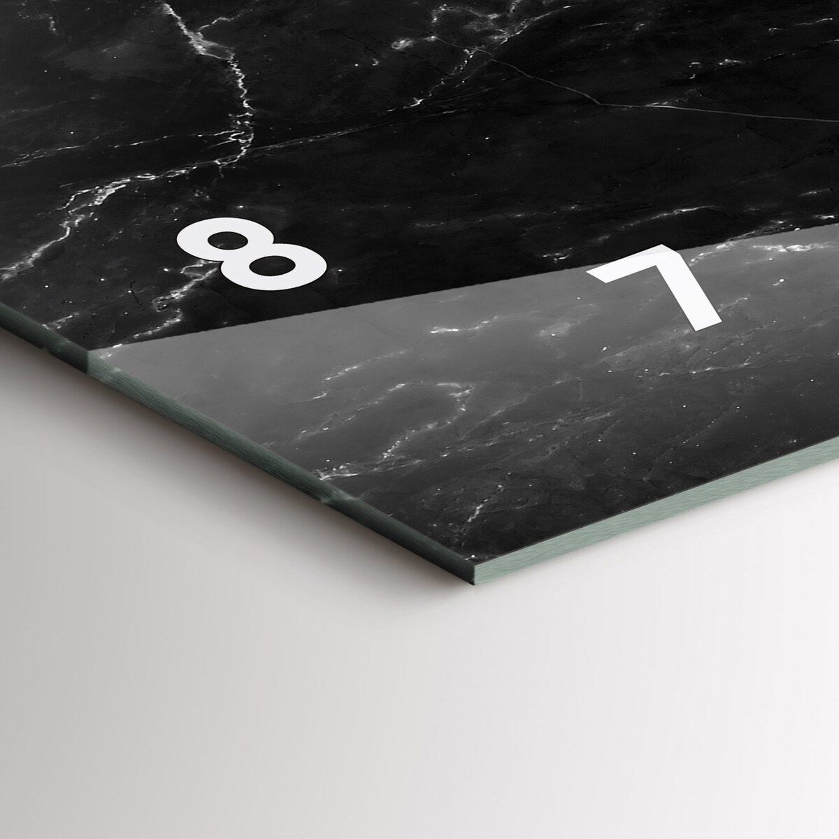 Zegar ścienny Czarny Marmur, 60x30 cm