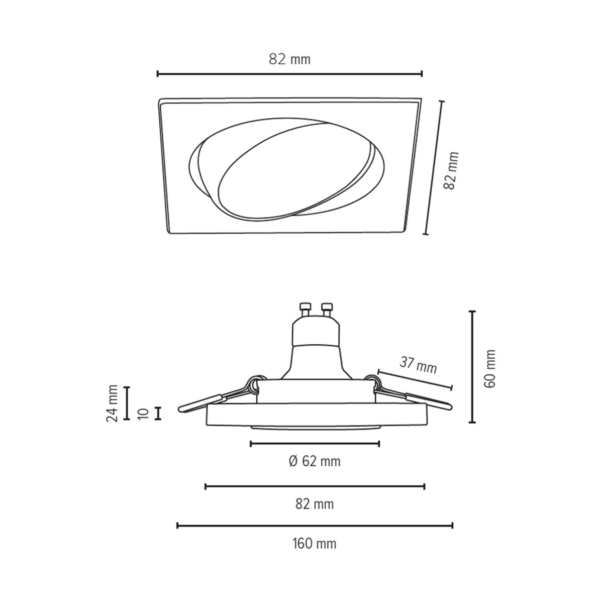 Zestaw Oczek Sufitowych BRITOP Lighting 3xGU10 Max.50W Subtelna Biel od Polskiego Producenta, 3 szt.