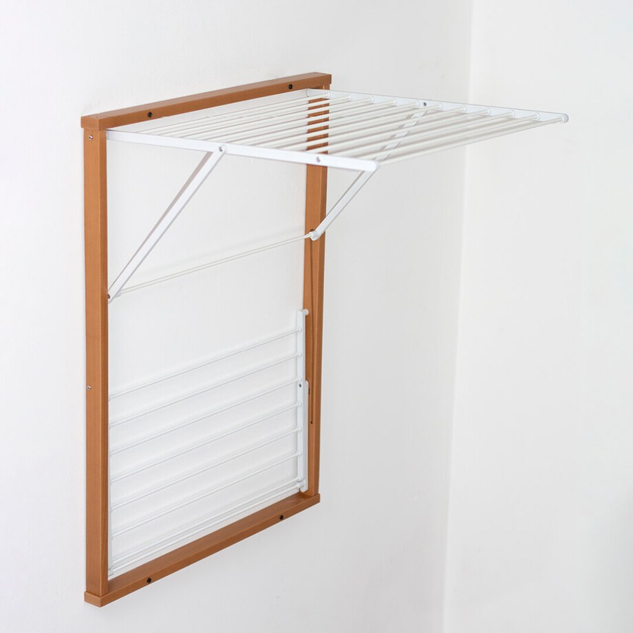 ARREDAMENTI KEVIN Naścienna suszarka na pranie - 64 x 67 cm, Brązowy