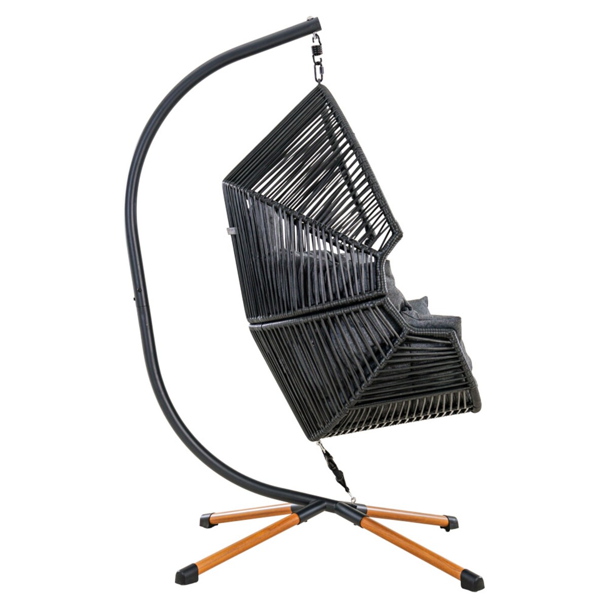 FOTEL WISZĄCY HOLAND KOKON CZARNY