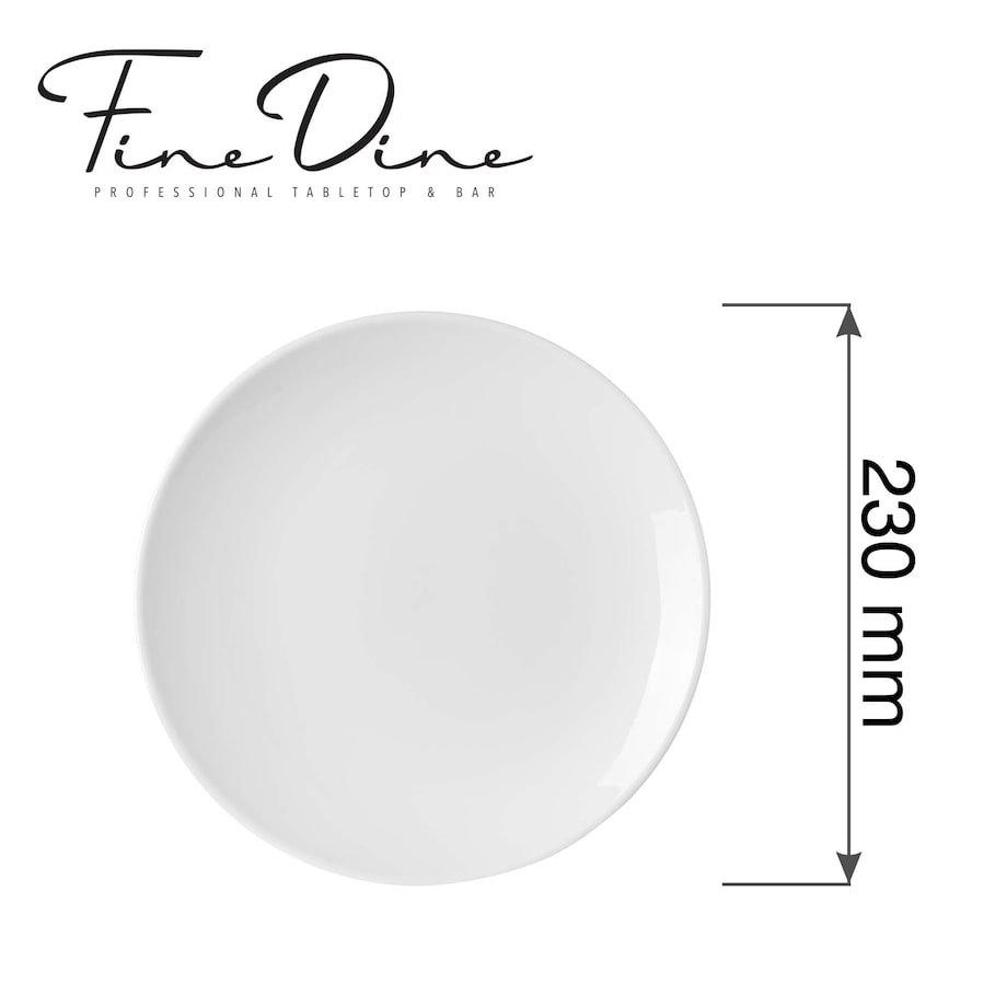 Talerz płytki bez rantu Pure Bianco, 230mm