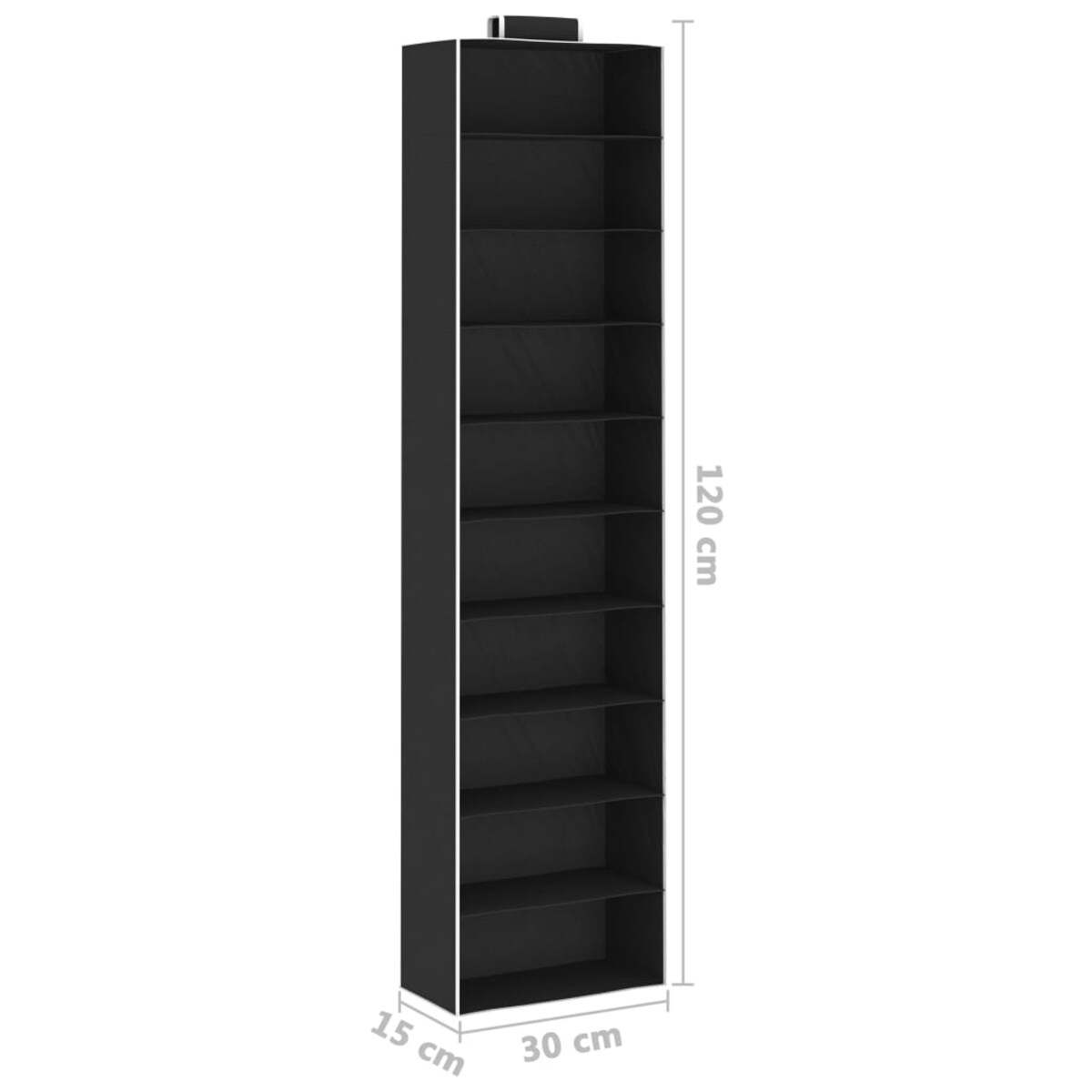 vidaXL Wiszące organizery do szafy, 2 szt., 10 półek, tkanina