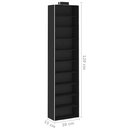 vidaXL Wiszące organizery do szafy, 2 szt., 10 półek, tkanina