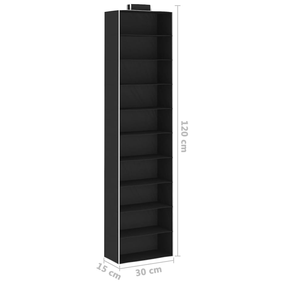 vidaXL Wiszące organizery do szafy, 2 szt., 10 półek, tkanina