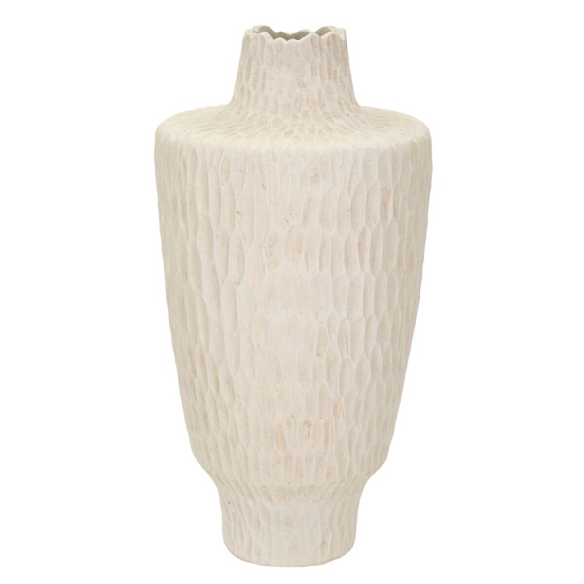 Osłonka dekoracyjna Shade, kolor kremowy, tlenek magnezu (MgO), 29,5 x 29,5 x 57 cm, styl nowoczesny, na doniczkę do salonu, Mauro Ferretti