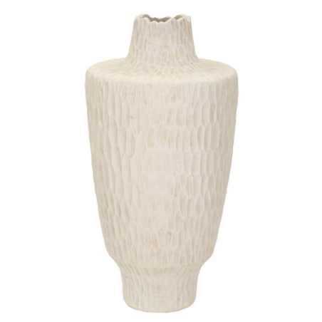 Osłonka dekoracyjna Shade, kolor kremowy, tlenek magnezu (MgO), 29,5 x 29,5 x 57 cm, styl nowoczesny, na doniczkę do salonu, Mauro Ferretti