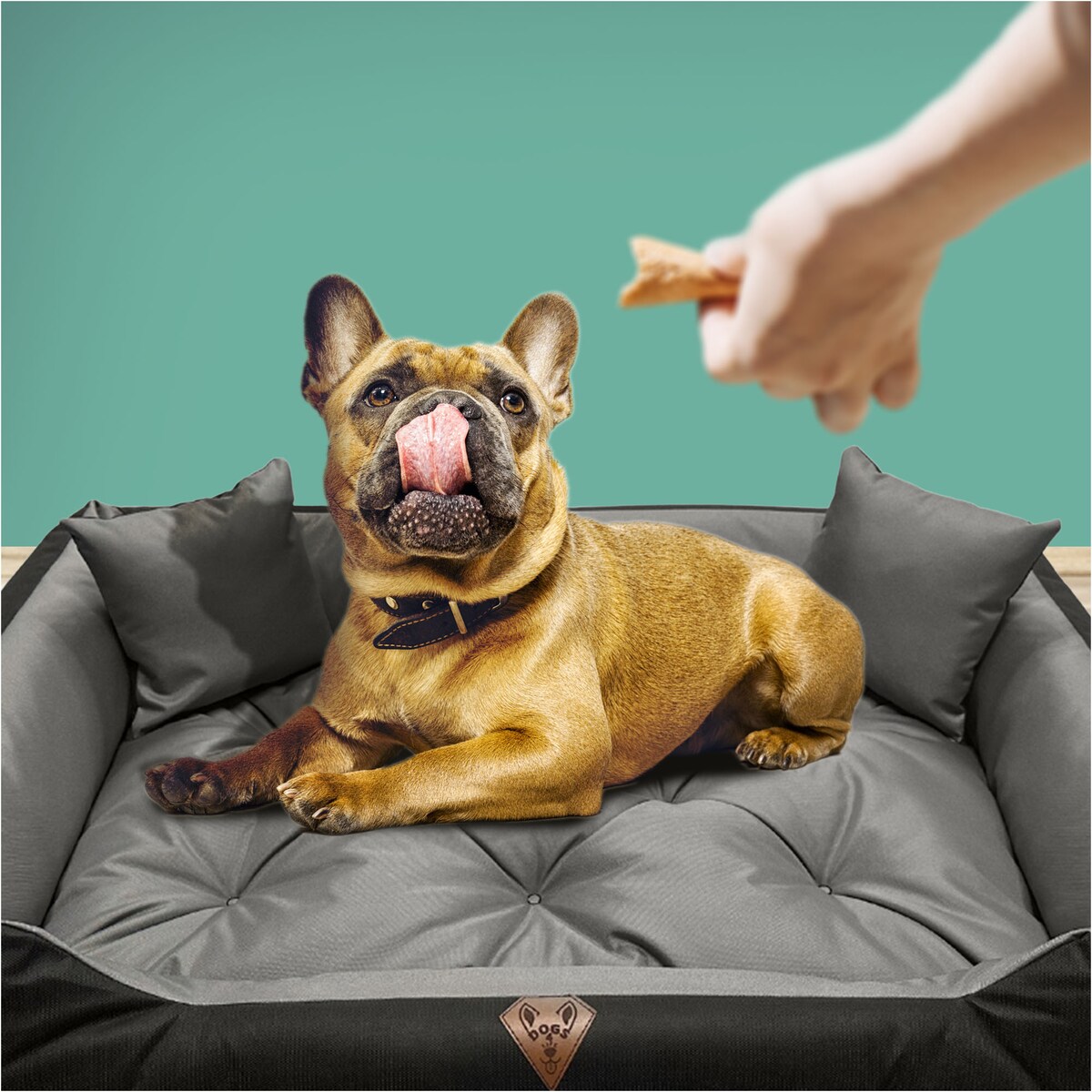 Legowisko Dla Psa Kanapa Posłanie 115X95 Cm Wodoodporne Poduszki Pikowane Szare