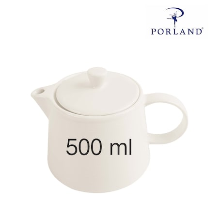 Dzbanek Porland Line 500 ml kremowy, porcelanowy