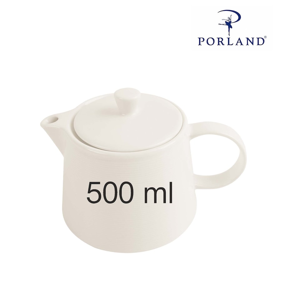 Dzbanek Porland Line 500 ml kremowy, porcelanowy