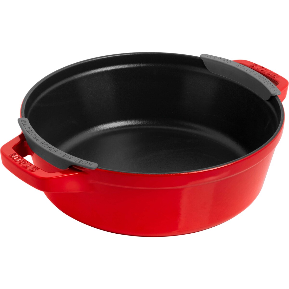 Zestaw 3 naczyń żeliwnych z pokrywką Staub - 24 cm, Czerwony