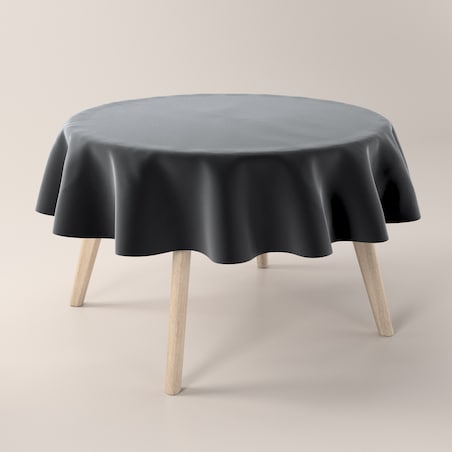 Obrus okrągły 130 x 130 cm głęboka czerń