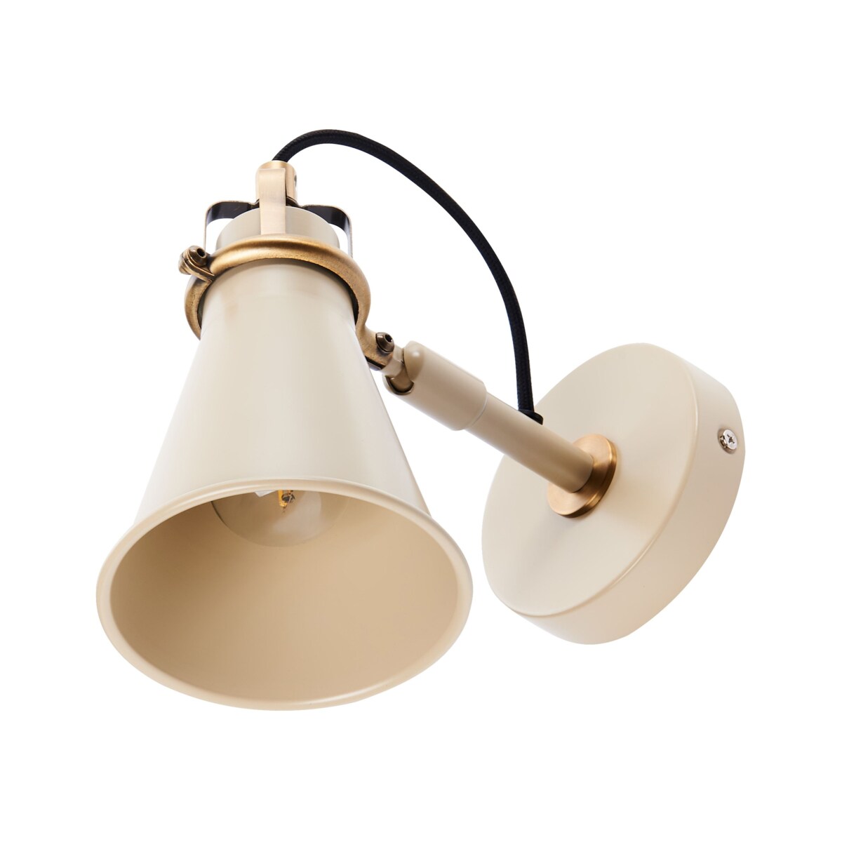 Zestaw 2 lamp ściennych metalowych beżowy MOYOLA