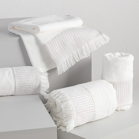 Zestaw ręczników Trevor 3szt. white grey, 50 x 100 / 70 x 140 cm