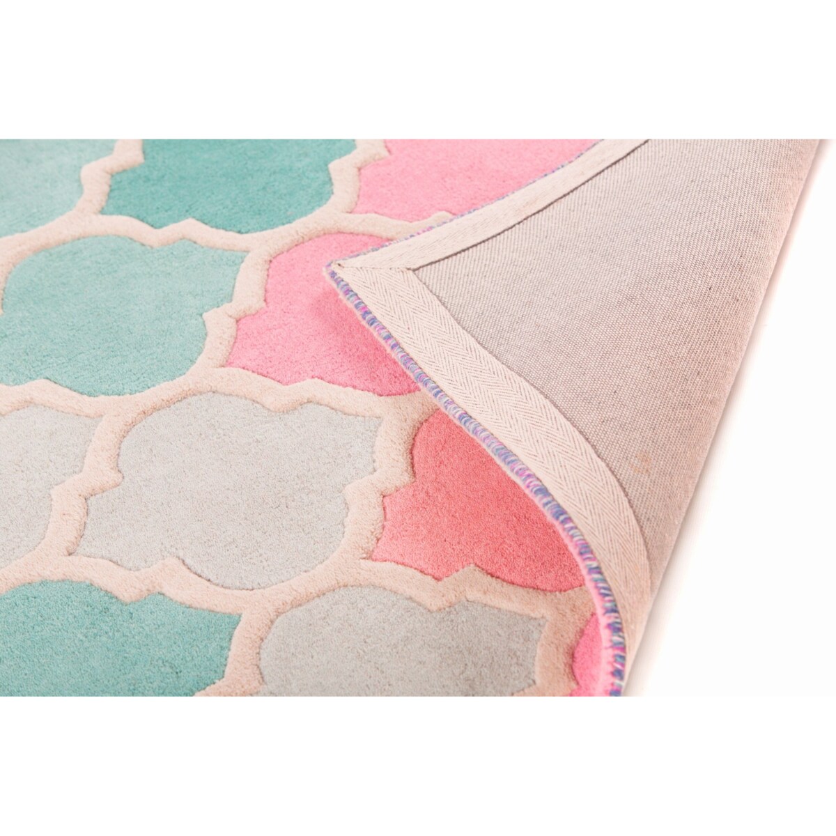 Dywan Wełniany illusion Rosella Różowy/Niebieski 160x230