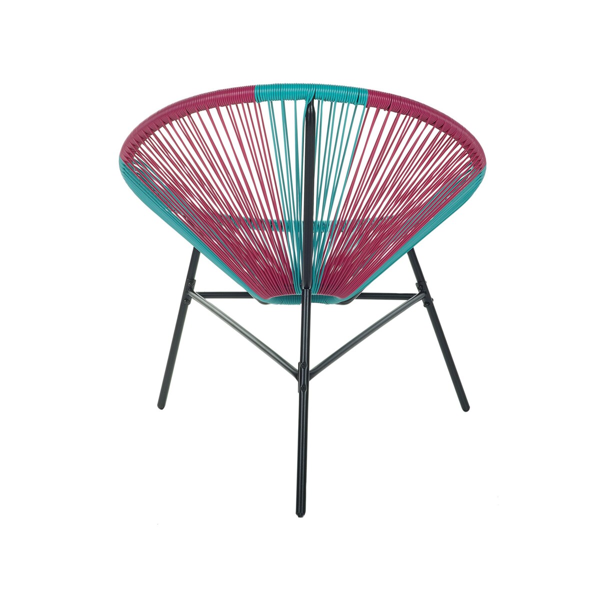 Krzesło z technorattanu różowo-niebieskie ACAPULCO