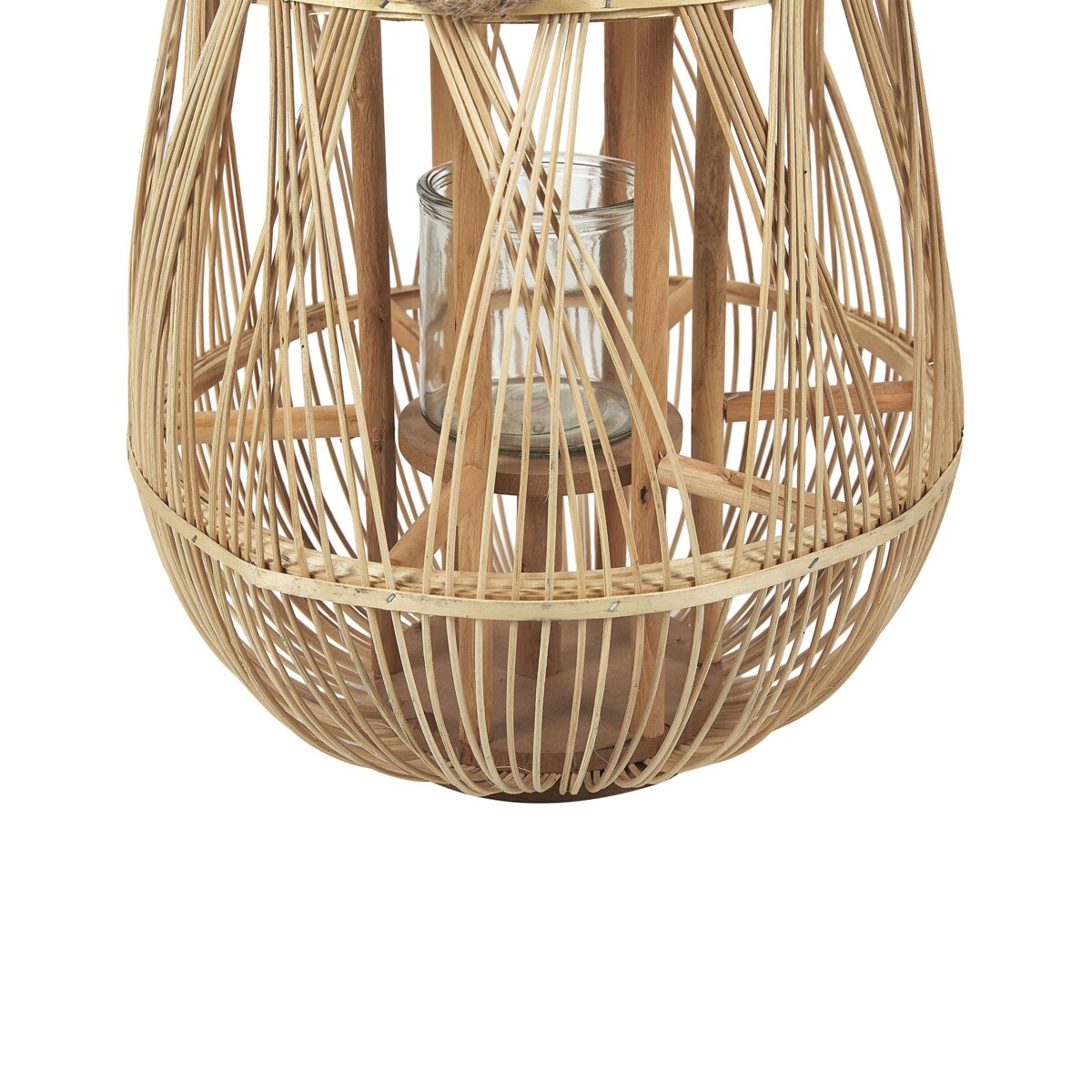 Lampion drewniany 77 cm naturalny TONGA