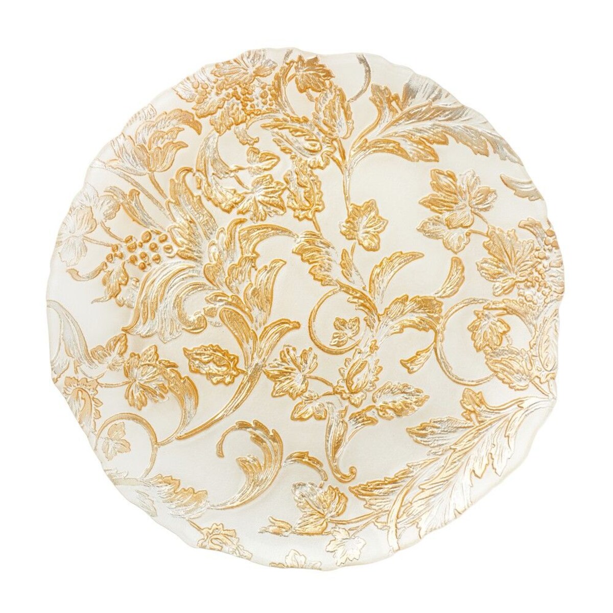 VILLA ITALIA Talerz do ciasta szklany 28 cm FLORALIS