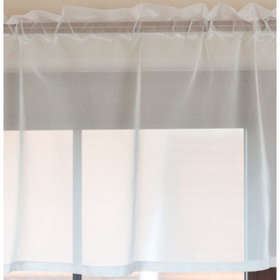 Lambrekin woalowy na metry wys.50 cm + 2,5 cm grzywka 390x0 biały