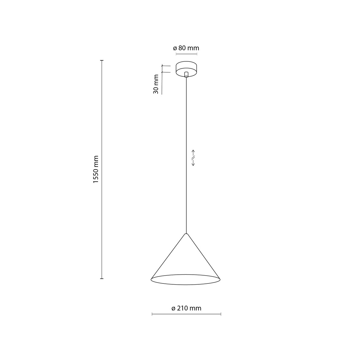 Lampa wisząca TK Lighting CONO S NAVY 11413 niebieska metalowa E27 loft nowoczesna regulowana wysokość