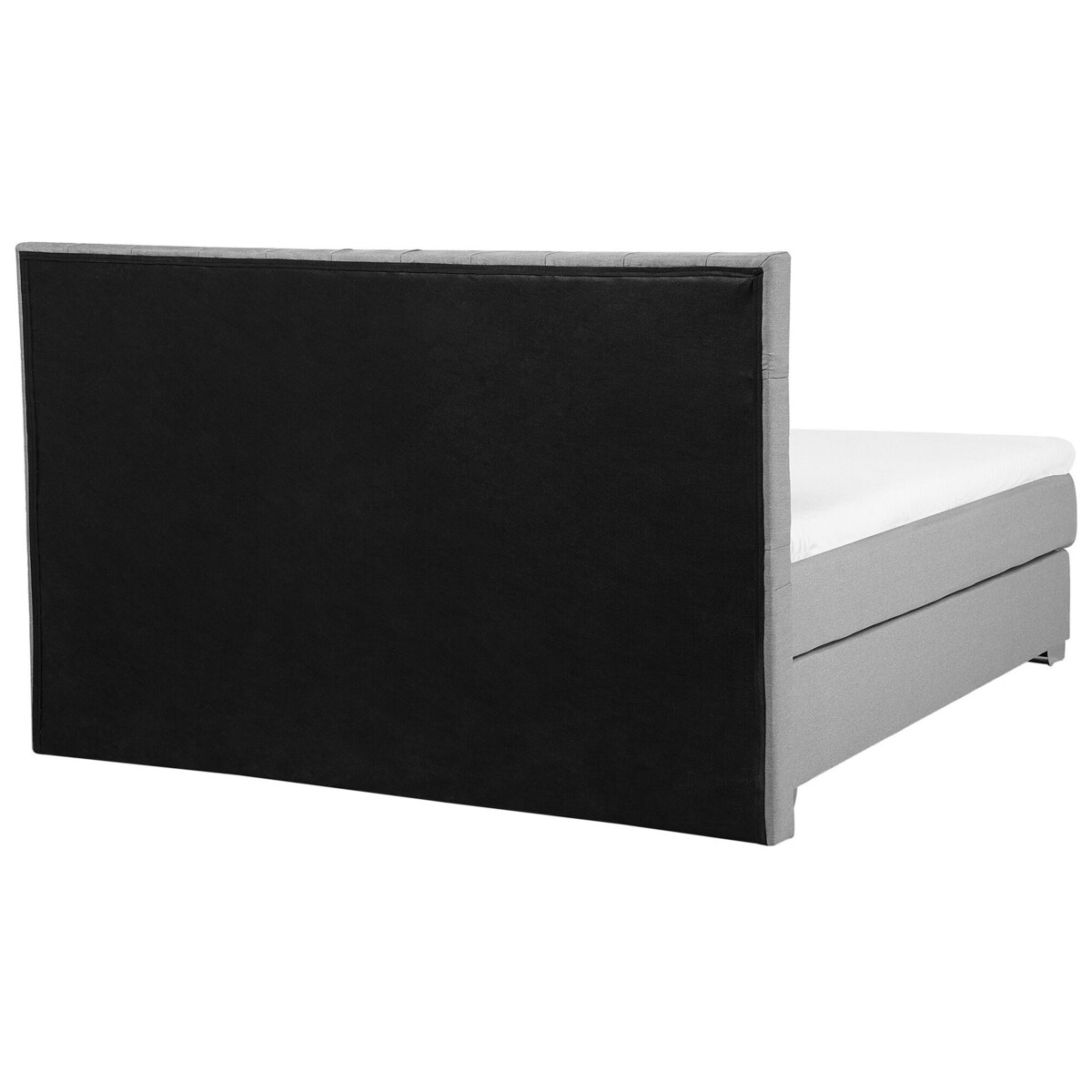 Łóżko kontynentalne tapicerowane 180 x 200 cm szare DUCHESS