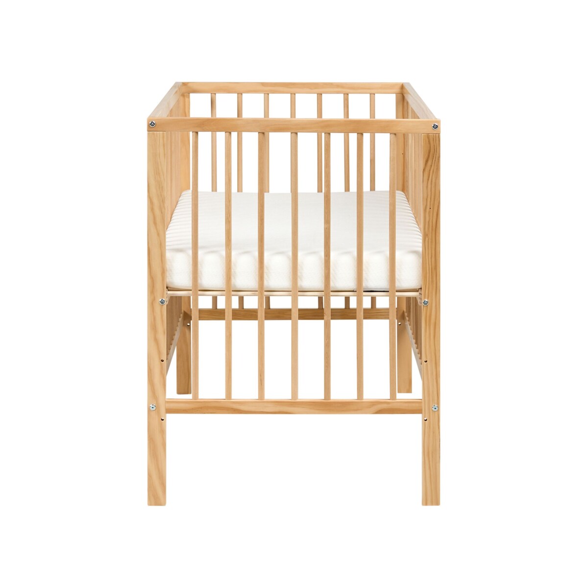 Łóżeczko dziecięce Drewno sosnowe BELENGER 60 x 120 cm Jasnobrązowy