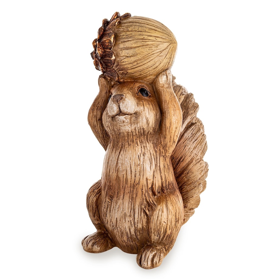 Dekoracja wiewiórka 20,5x10x3 cm SIMON z żołędziem nad głową