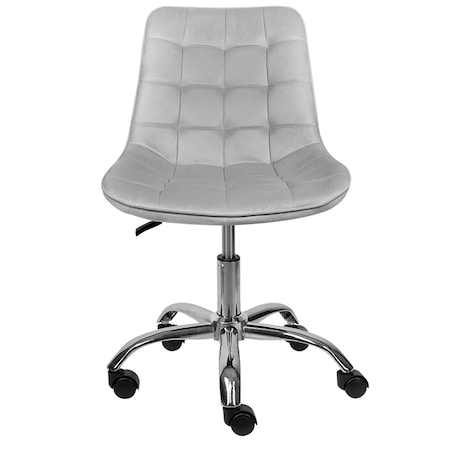 Fotel biurowy krzesło obrotowe regulowane welurowe szare