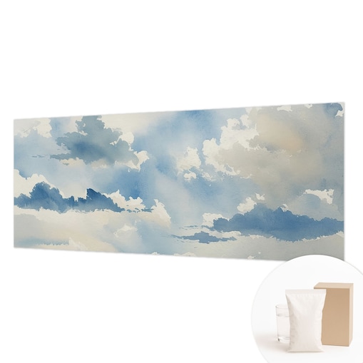 Fototapeta flizelinowa 250x104 cm - Niebiańskie obłoki, tapeta ścienna niebieska