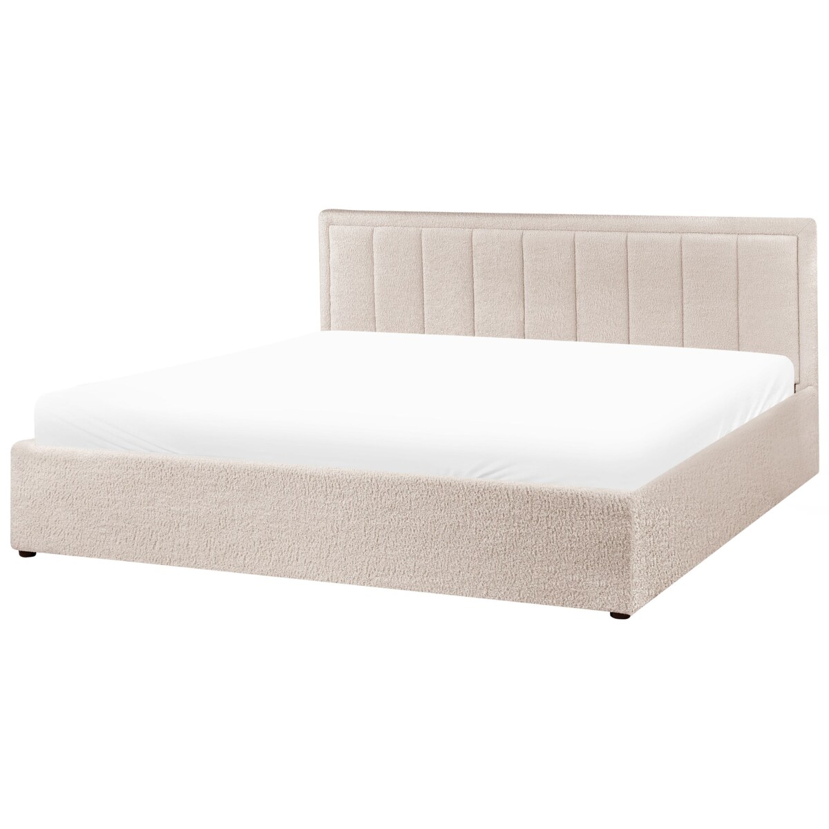 Łóżko z pojemnikiem MONTLAUR 180 x 200 cm Boucle Beżowy