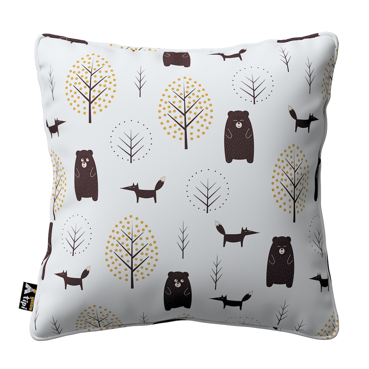 Poszewka Lola 45x45 ecru-brązowy