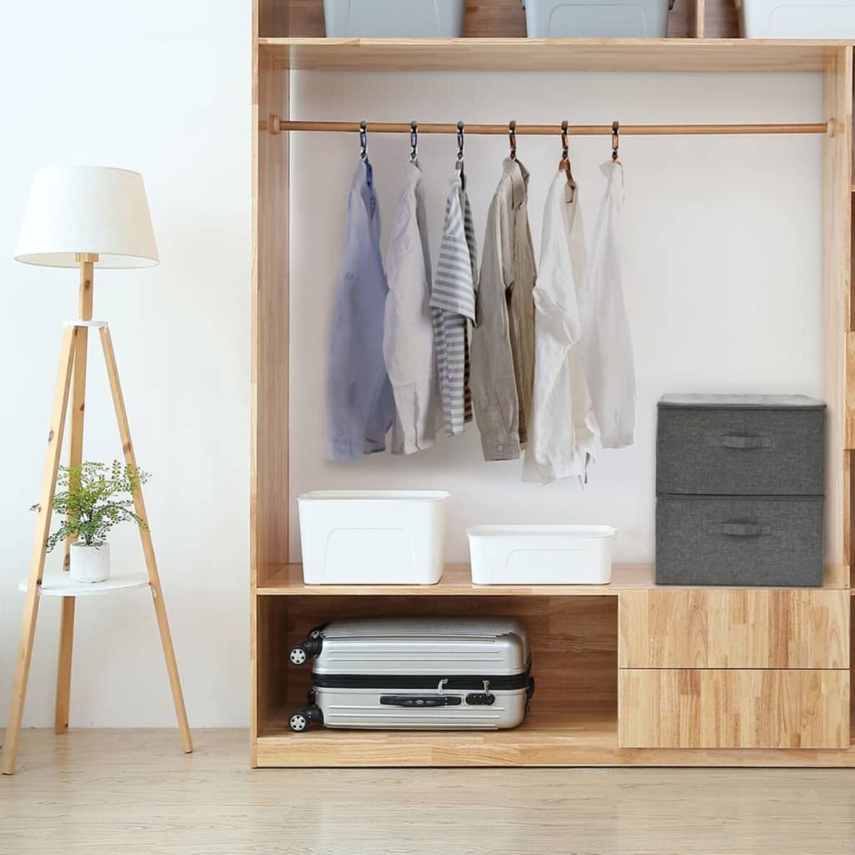 vidaXL Pojemniki, 2 szt., tkanina, 43x34x23 cm, antracytowe