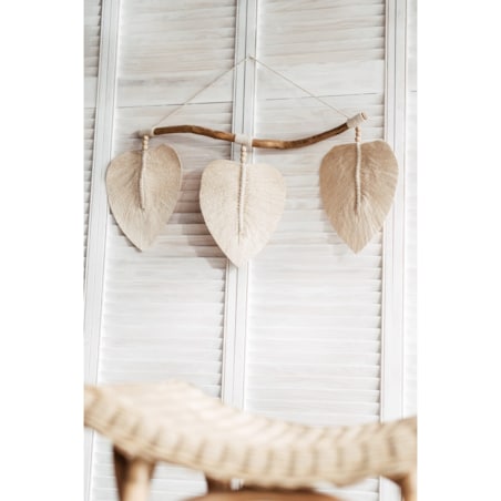 DEKORACJA ŚCIENNA TRZY LIŚCIE II