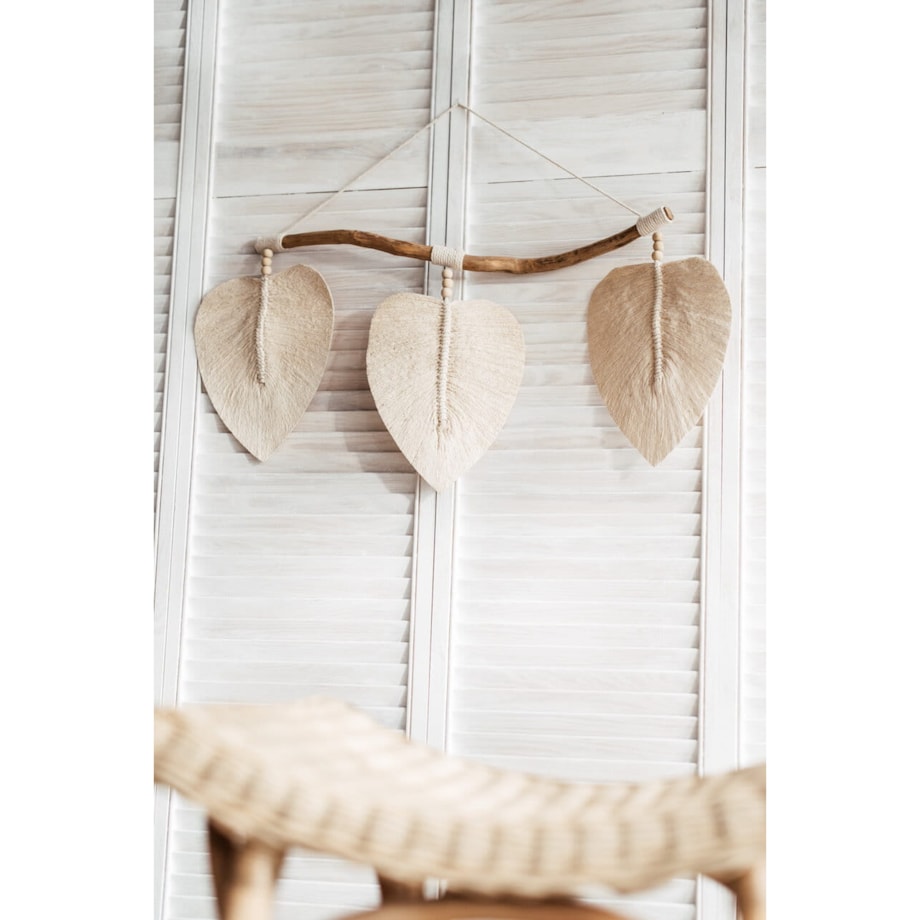 DEKORACJA ŚCIENNA TRZY LIŚCIE II