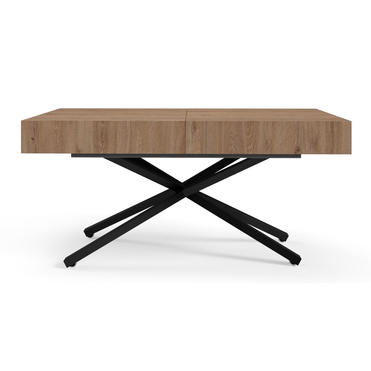 Ławostół Nowoczesny SIENNA, nogi X - Truffle Brown davos Oak