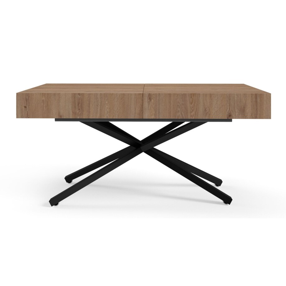 Ławostół Nowoczesny SIENNA, nogi X - Truffle Brown davos Oak