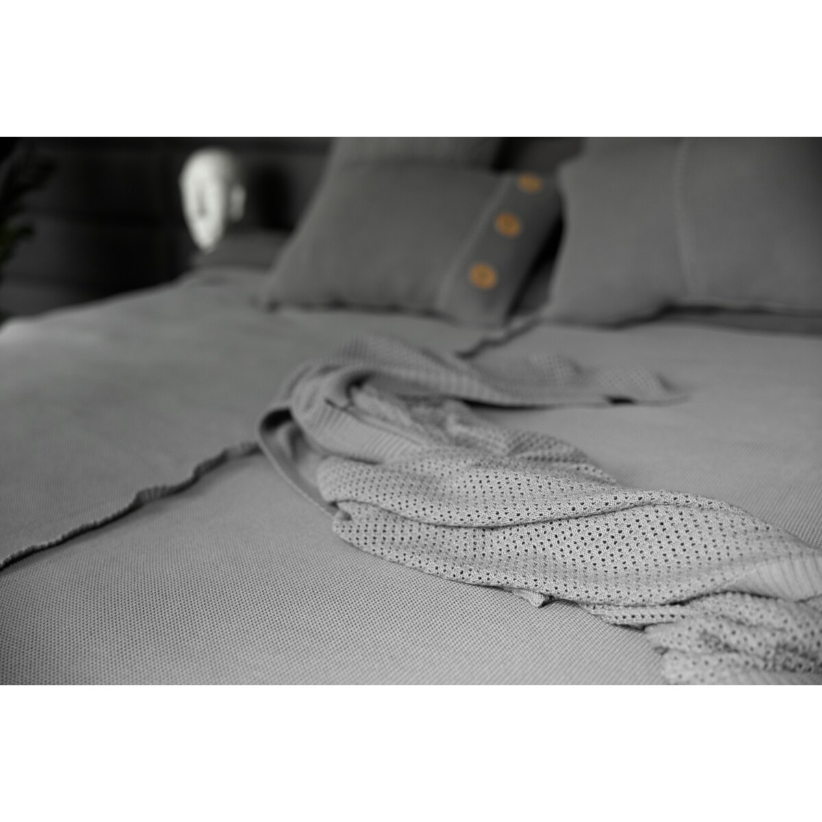 Narzuta klasyczna szara, 220 x 240 cm, La Manta