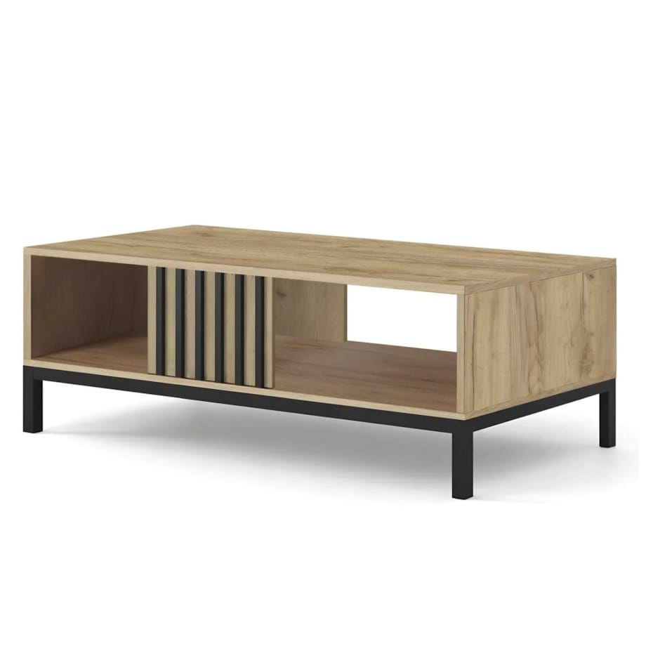 Ława LAMINO 92x50 dąb craft/czarna