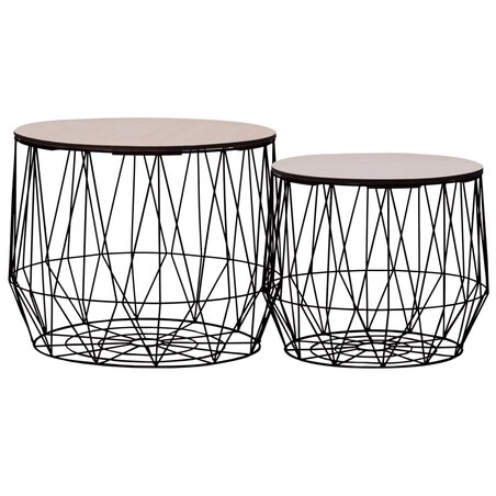 vidaXL Stoliki kawowe, 2 szt., czarne