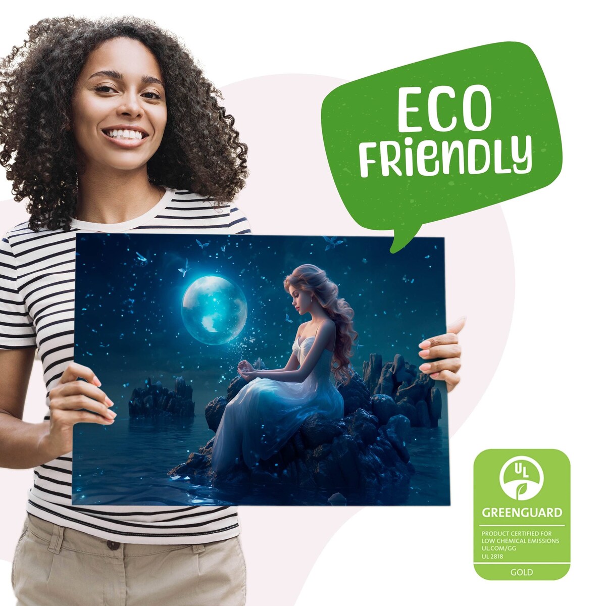 Obraz Do Sypialni Kobieta Syrena Nocą Motyle Abstrakcja Do Salonu 120x80cm