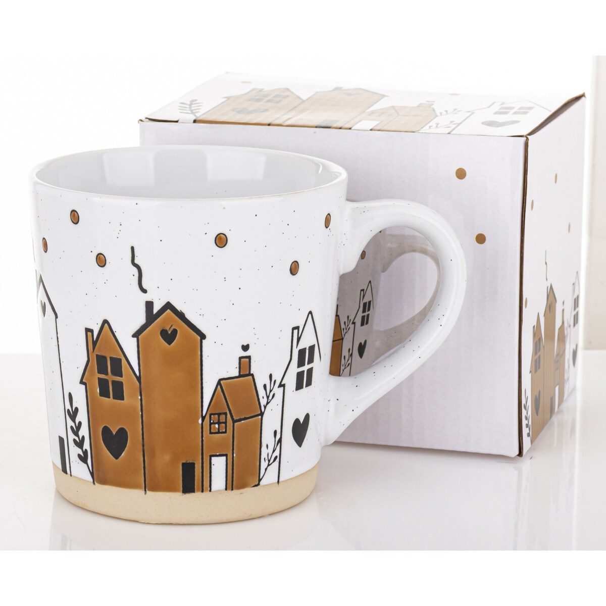 Kubek kamionkowy w pudełku 460 ml CITTA 10,5x14x10 cm