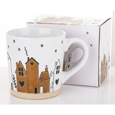 Kubek kamionkowy w pudełku 460 ml CITTA 10,5x14x10 cm